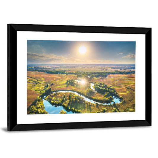 Meandering River at Summer Sunrise Wall Art