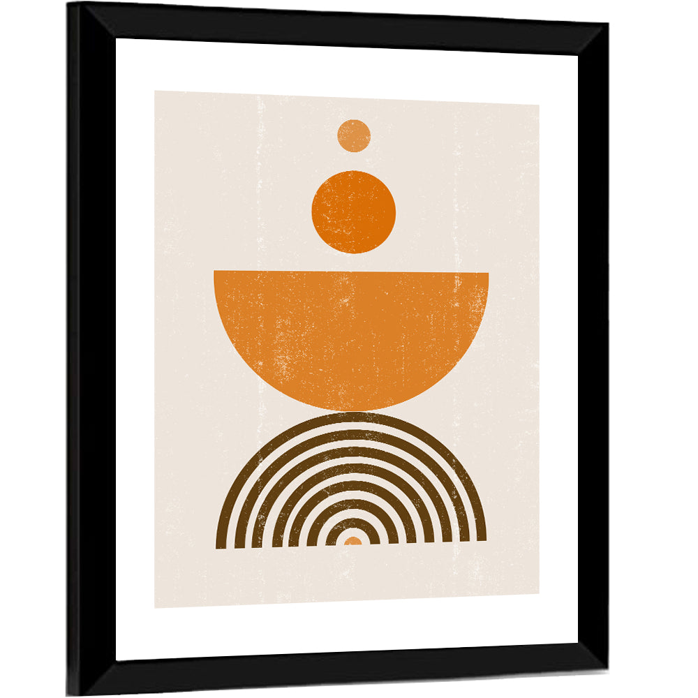 Boho Sun Arches in Orange Wall Art