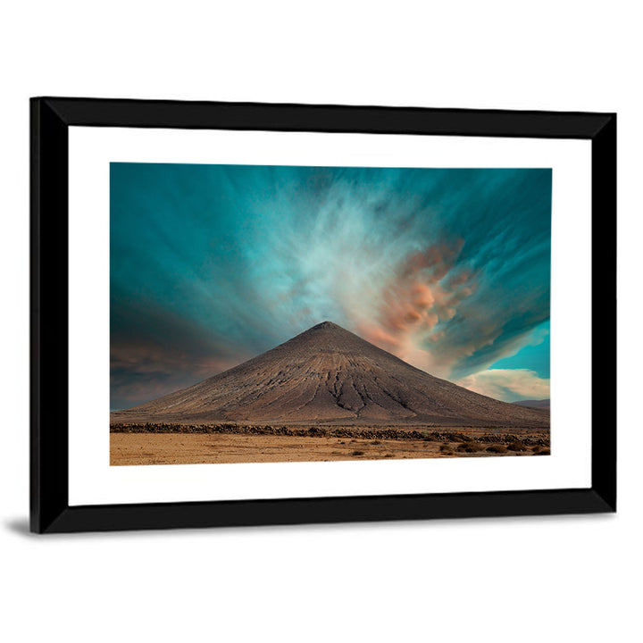 Fuerteventura Volcanic Mountain at Golden Hour Wall Art