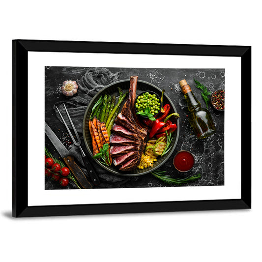 Tomahawk Steak in Cast Iron Pan Wall Art