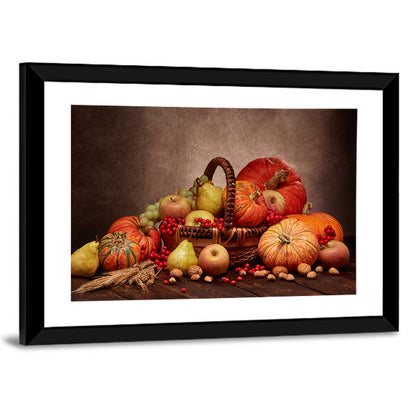 Autumn Harvest Still Life Wall Art