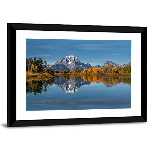 Mount Moran And Snake River Ox Bow Bend Wyoming Wall Art