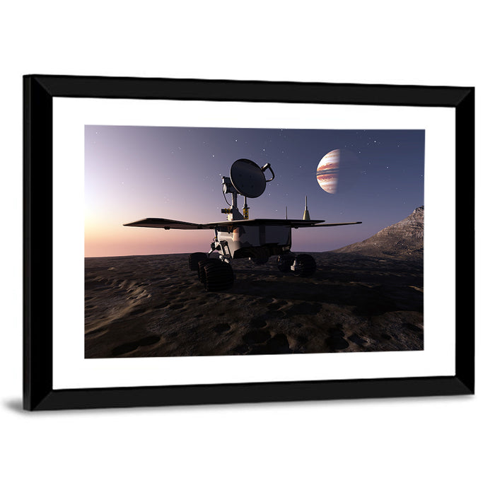 Rover Before a Ringed Giant Wall Art as a framed print
