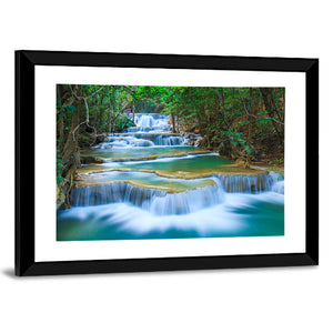 Deep Forest Waterfall In Kanchanaburi Wall Art