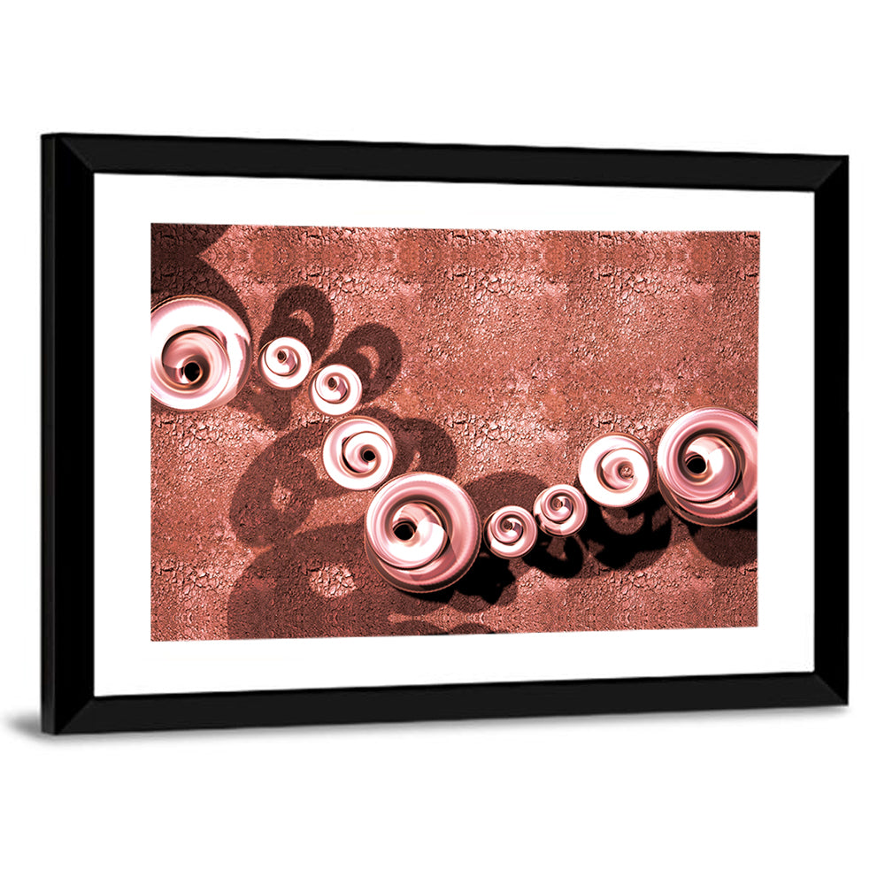 Spiral Copper Spheres Wall Art