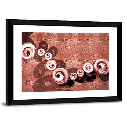 Spiral Copper Spheres Wall Art