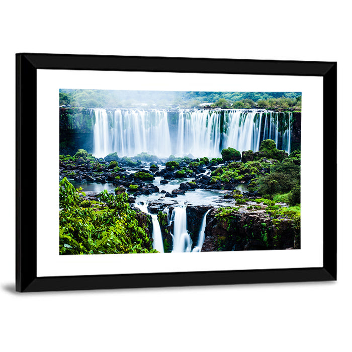 Iguazu Falls Cascades Wall Art as a framed print