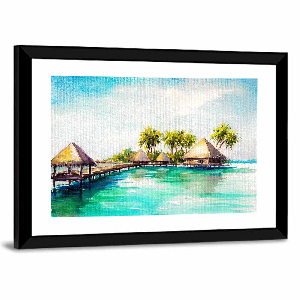 Overwater Bungalows Wall Art