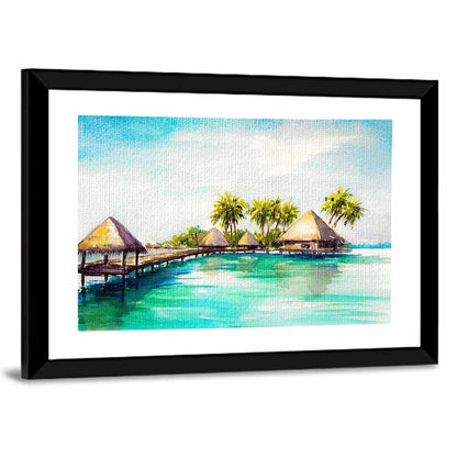Overwater Bungalows Wall Art