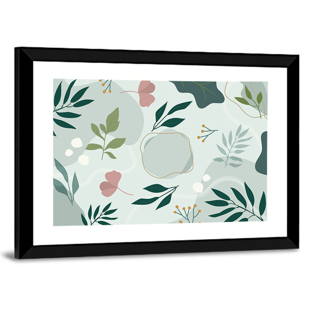 Layered Botanical Abstraction Wall Art