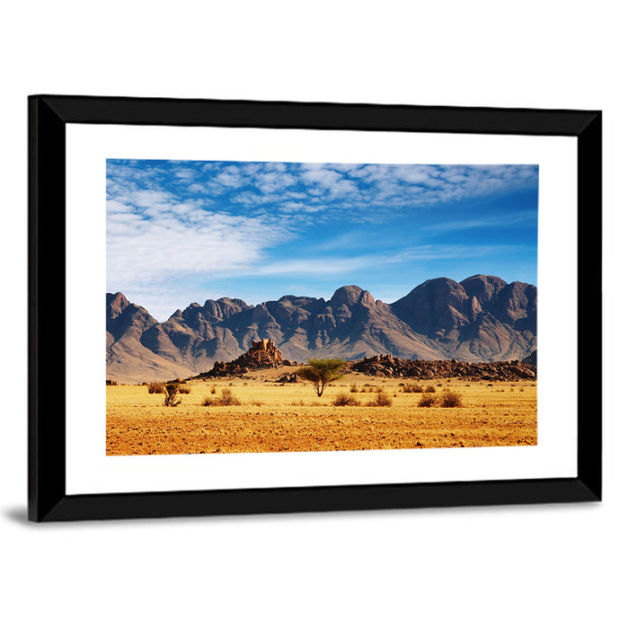 Namib Desert Rocks Wall Art as a framed print
