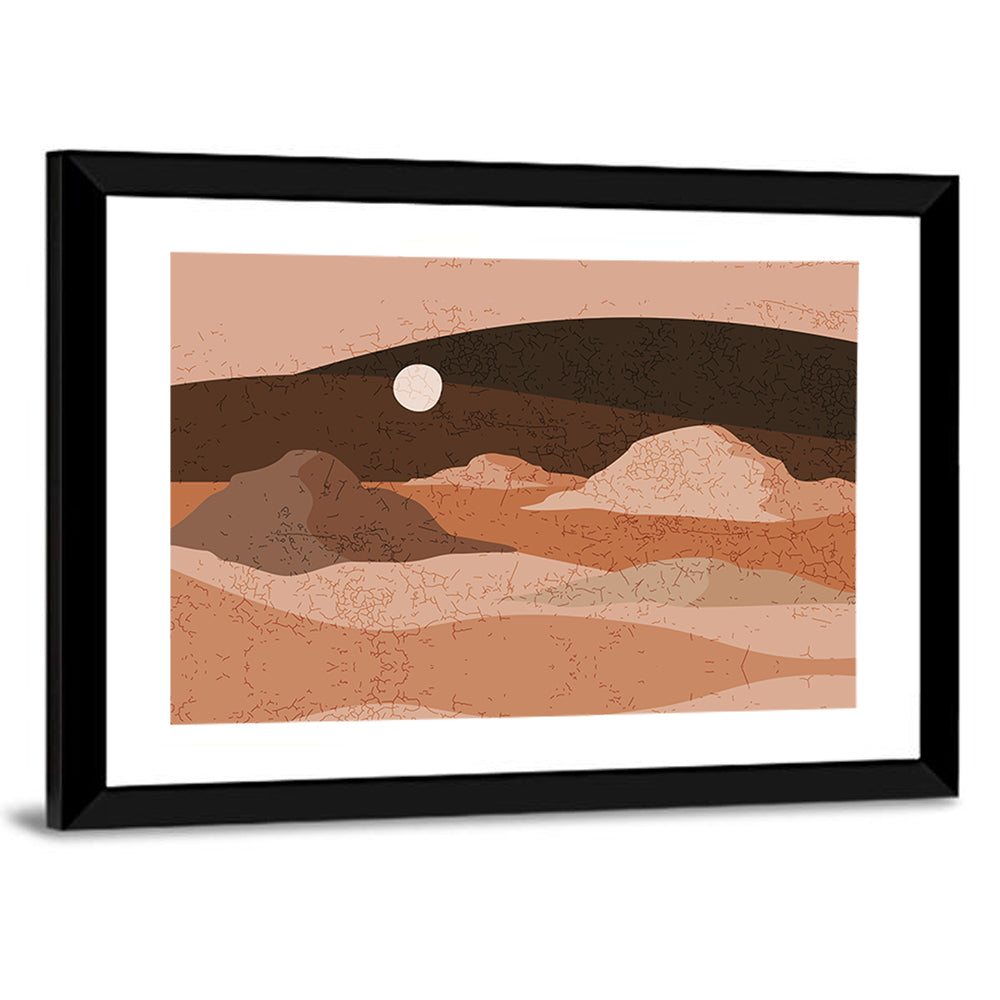 Moonlit Desert Dunes Wall Art