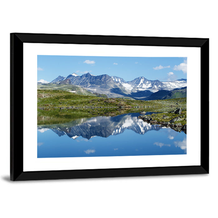 Jotunheimen Mountain Lake Wall Art as a framed print