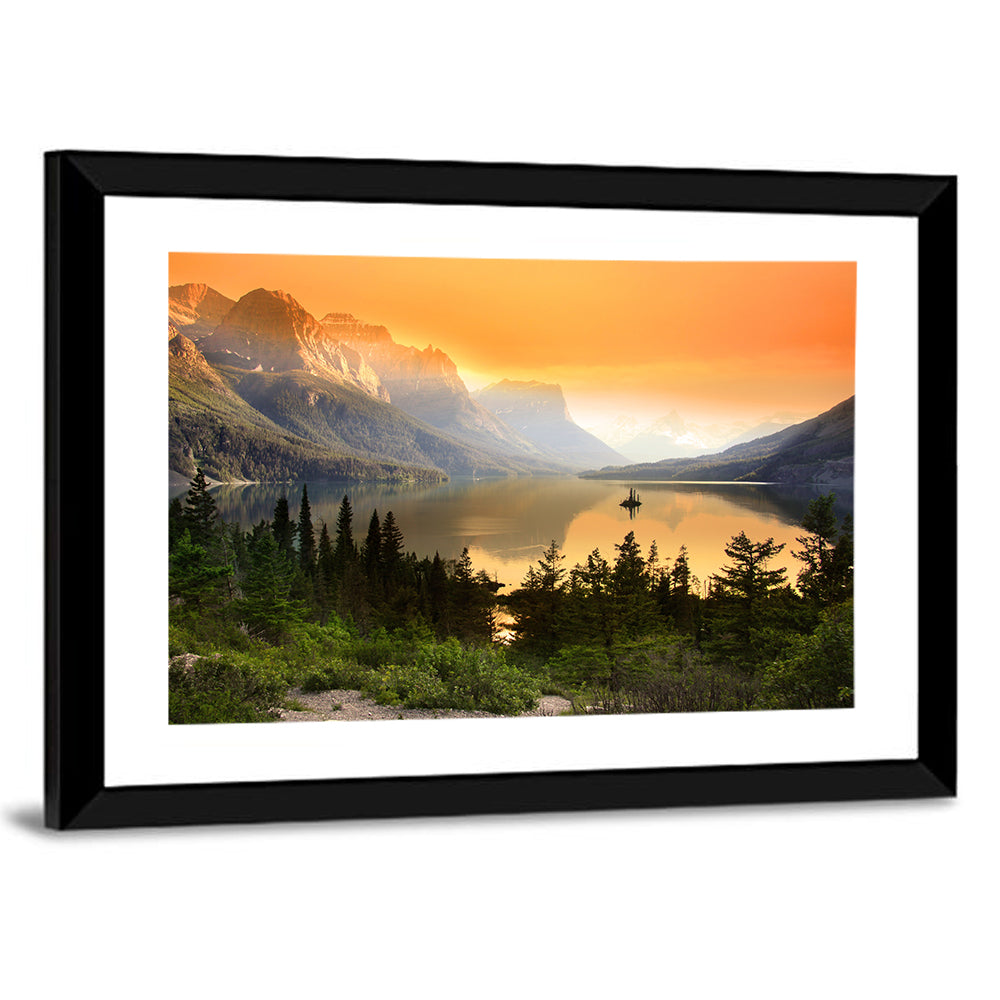 Saint Mary Lake, Wild Goose Island Wall Art