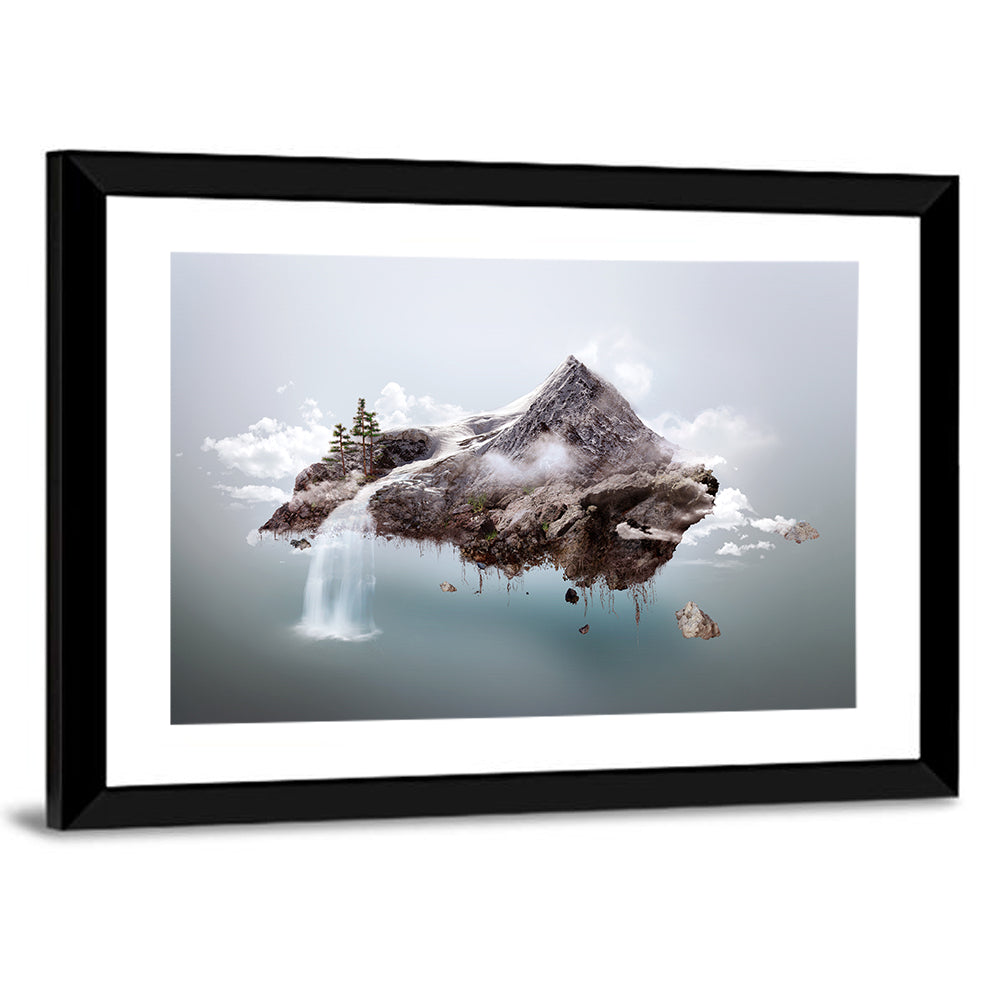 Floating Mountain Island Wall Art