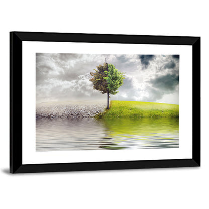 Tree Between Life and Decay Wall Art