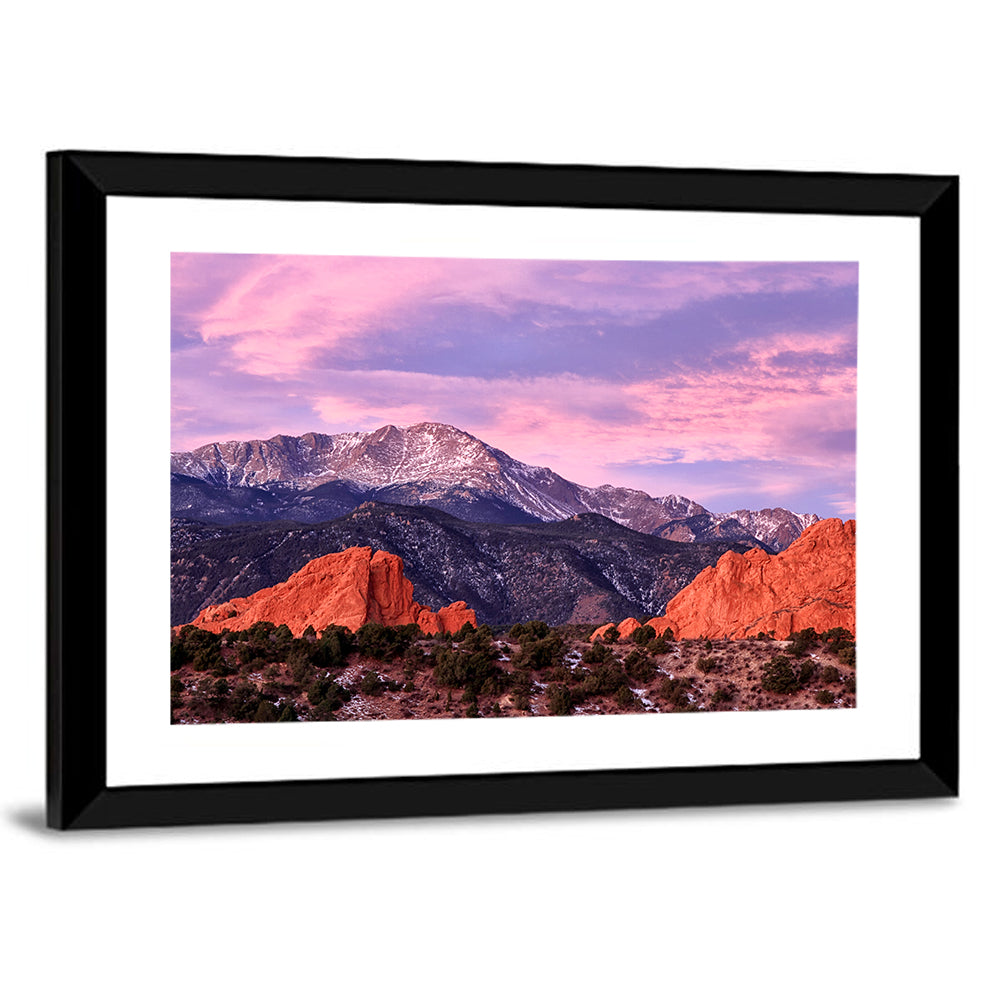 Pikes Peak at Purple Dusk Wall Art