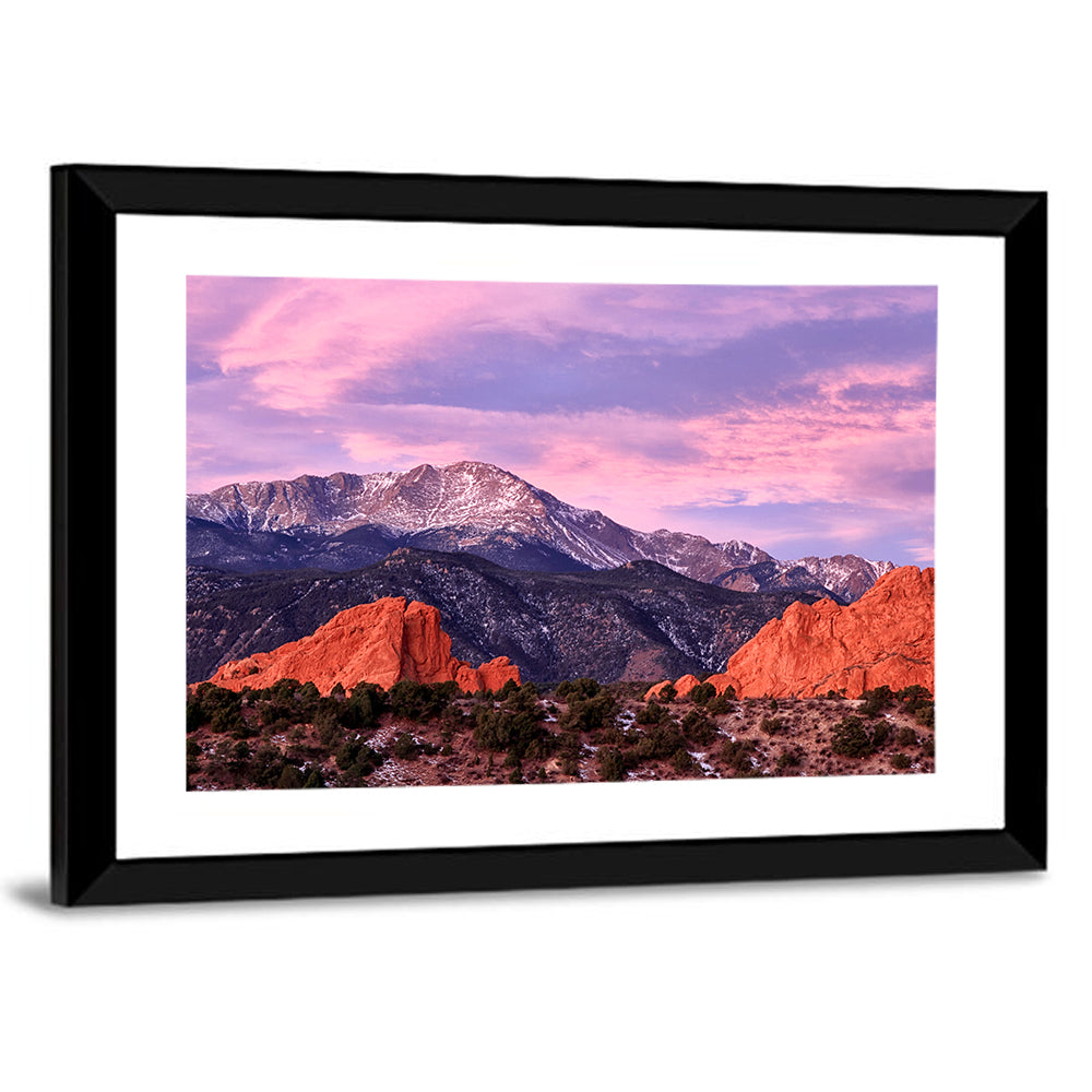 Purple Pikes peak Mountain  Wall Art