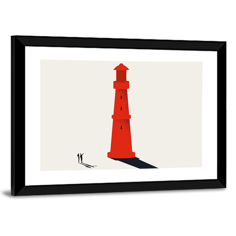Red Lighthouse Vision Wall Art
