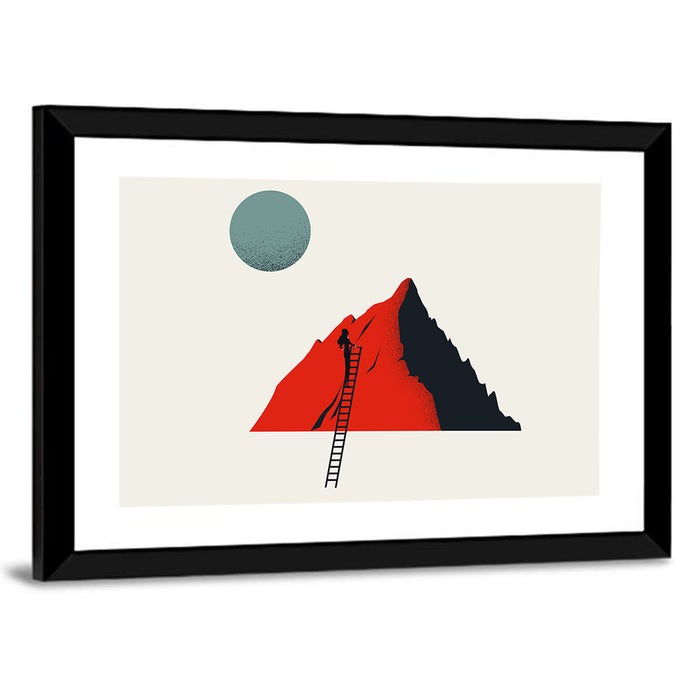 Ladder to the Moon Wall Art as a framed print