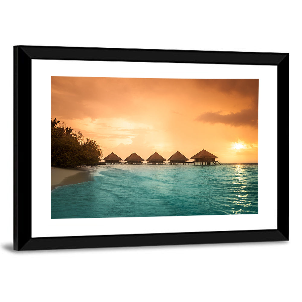 Over Water Bungalows In Bora Bora Wall Art