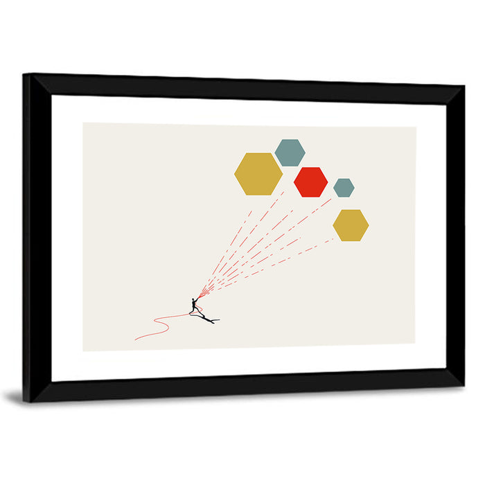 Big Data Analysis Concept Wall Art as a framed print