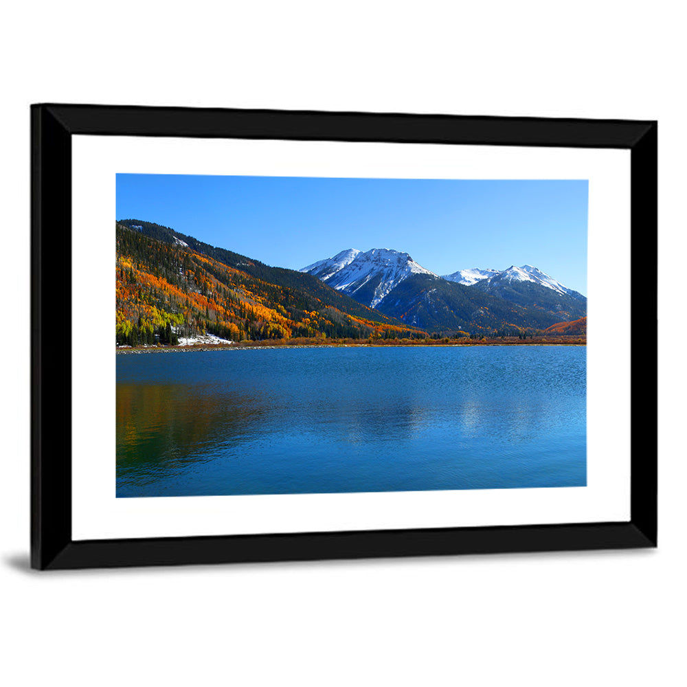 Crystal Lake Colorado Autumn Reflection Wall Art