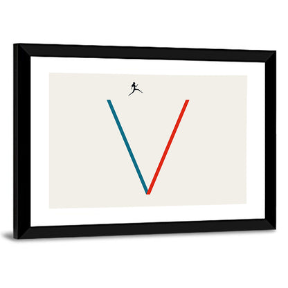 Victory V Runner Silhouette Wall Art