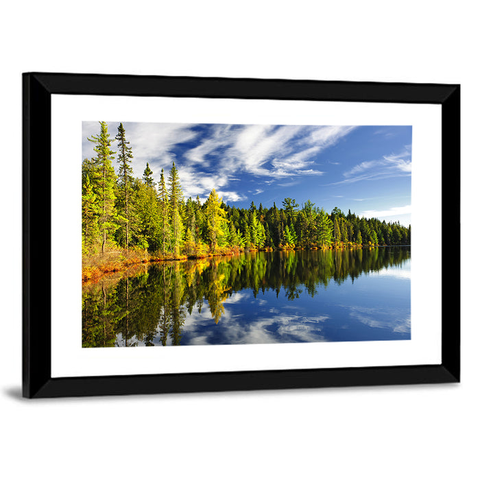 Lake Shore at Algonquin Park Wall Art as a framed print