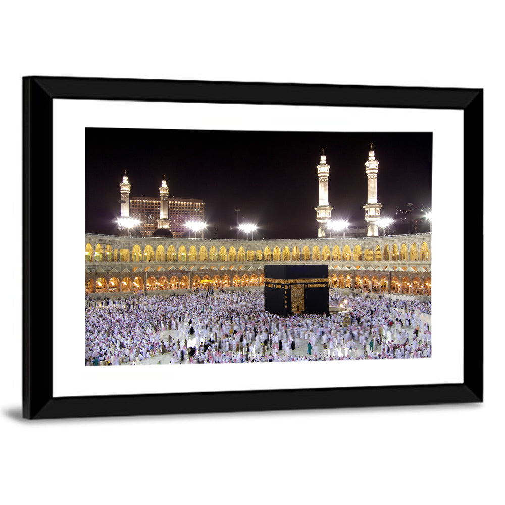 Night Gathering at the Kaaba Wall Art