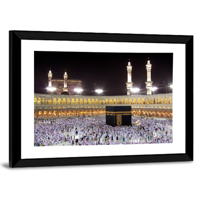 Night Gathering at the Kaaba Wall Art