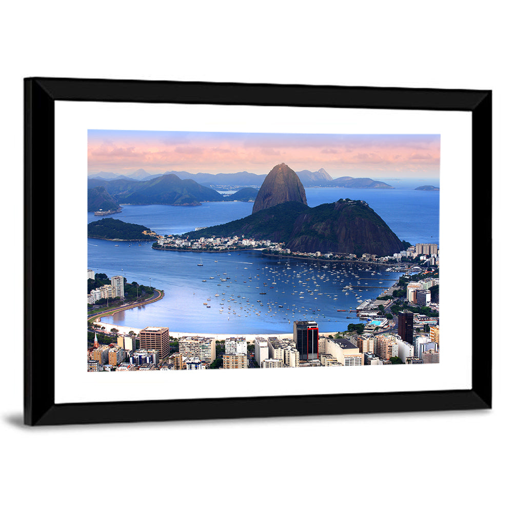 Rio De Janeiro Bay with Sugarloaf Mountain Wall Art