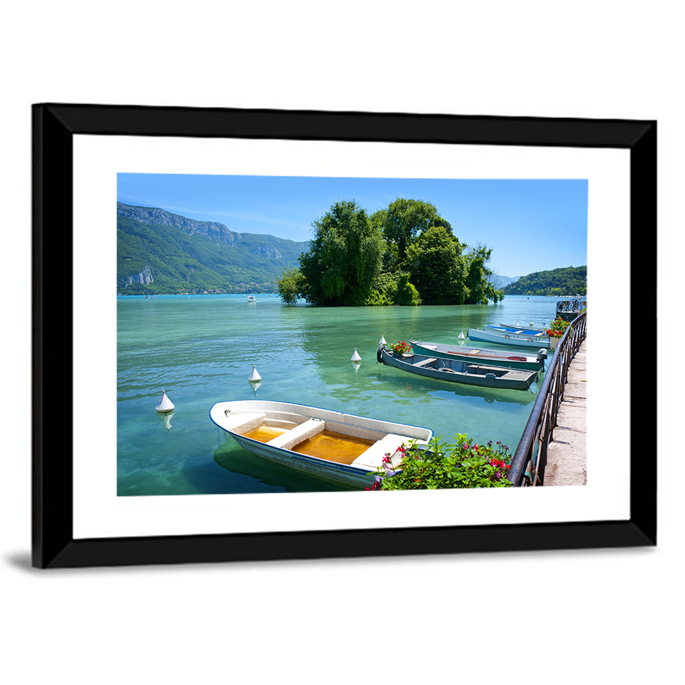 Lake Annecy Sunny Shoreline Wall Art