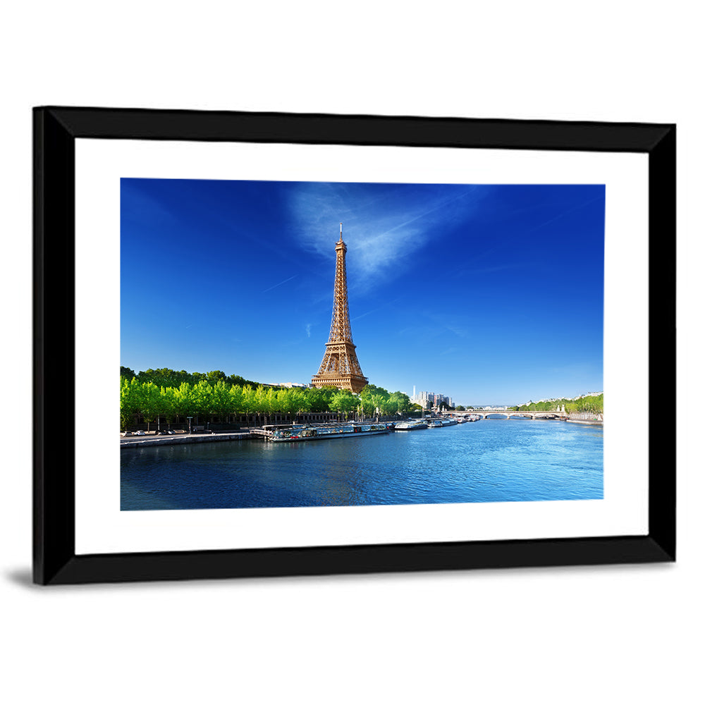 Seine and Eiffel Tower, Paris Wall Art