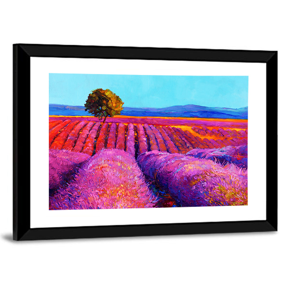 Impressionist Lavender Field Wall Art