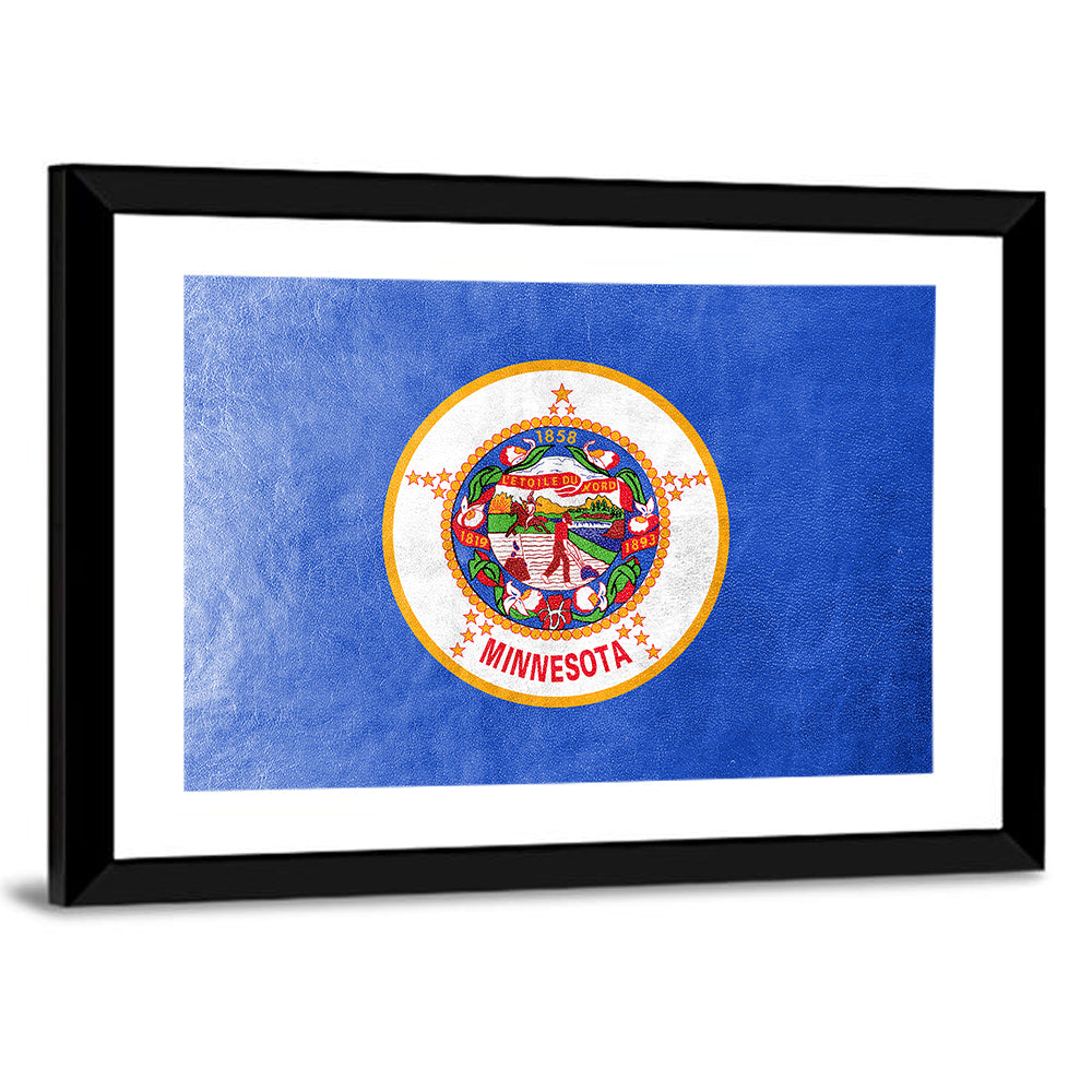 Minnesota State Flag with Seal Wall Art