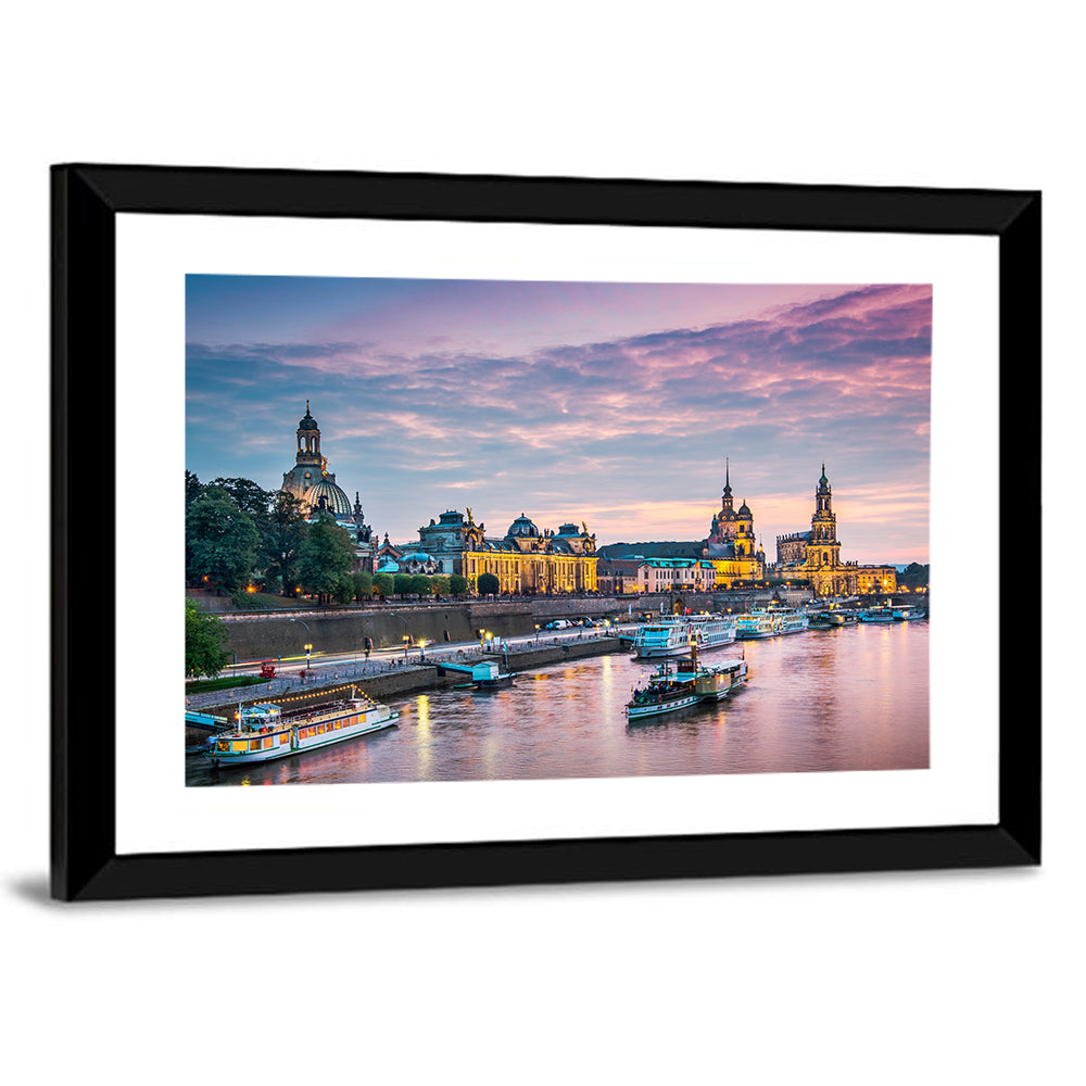 Dresden Elbe at Twilight Wall Art