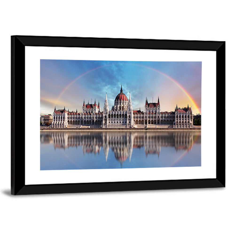 Budapest Parliament Reflection Wall Art