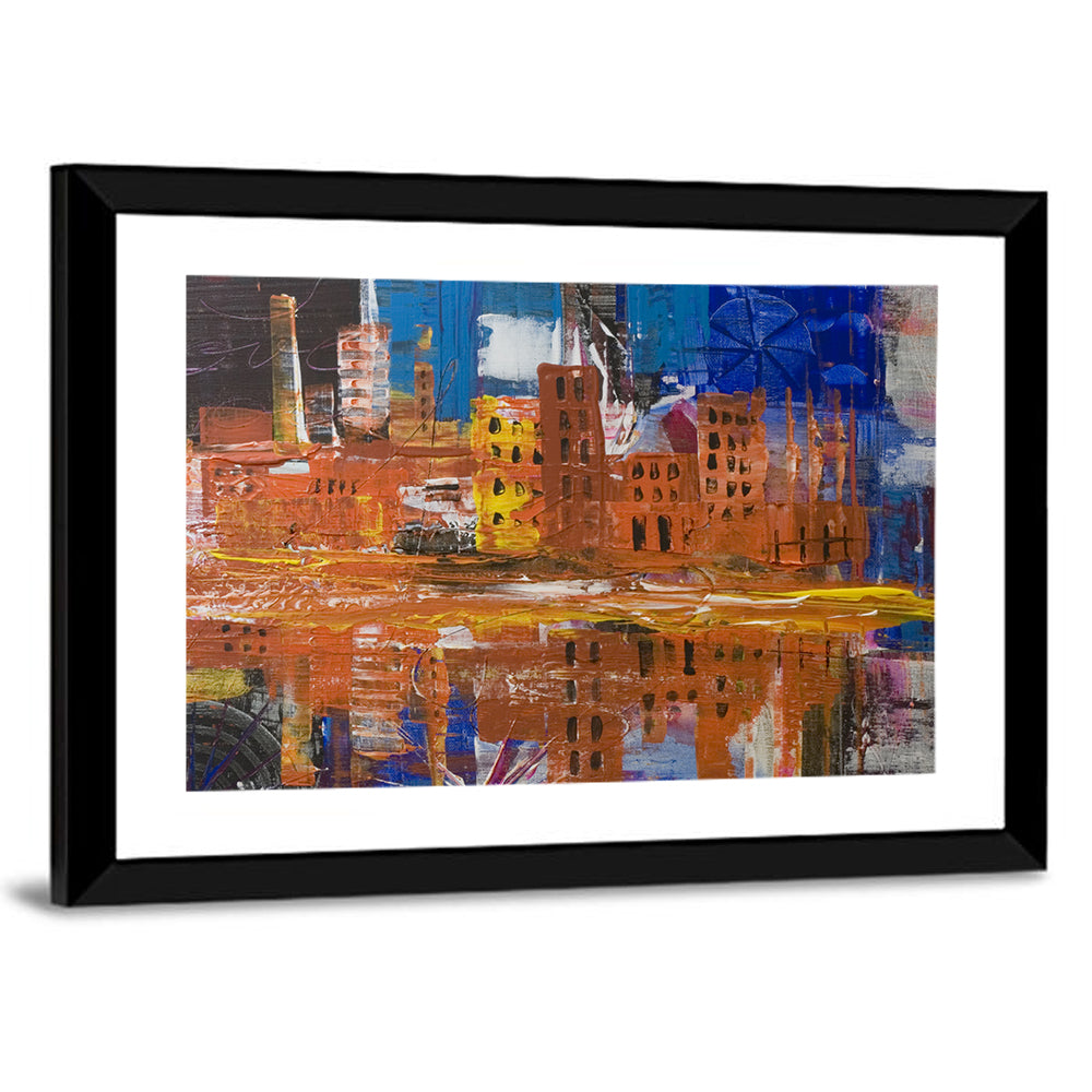 Metropolis Reflective Cityscape Wall Art