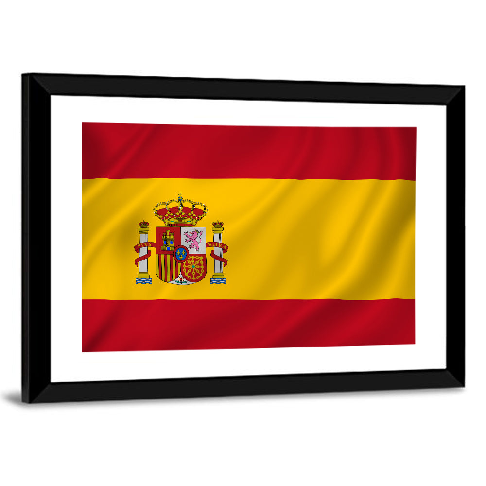 Spanish Flag with Coat of Arms Wall Art