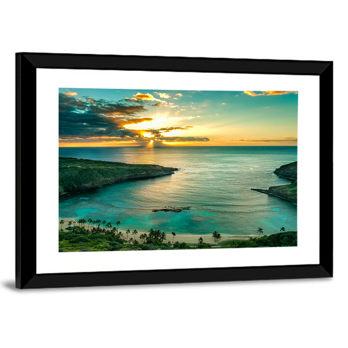 Sunrise Over Hanauma Bay Wall Art as a framed print