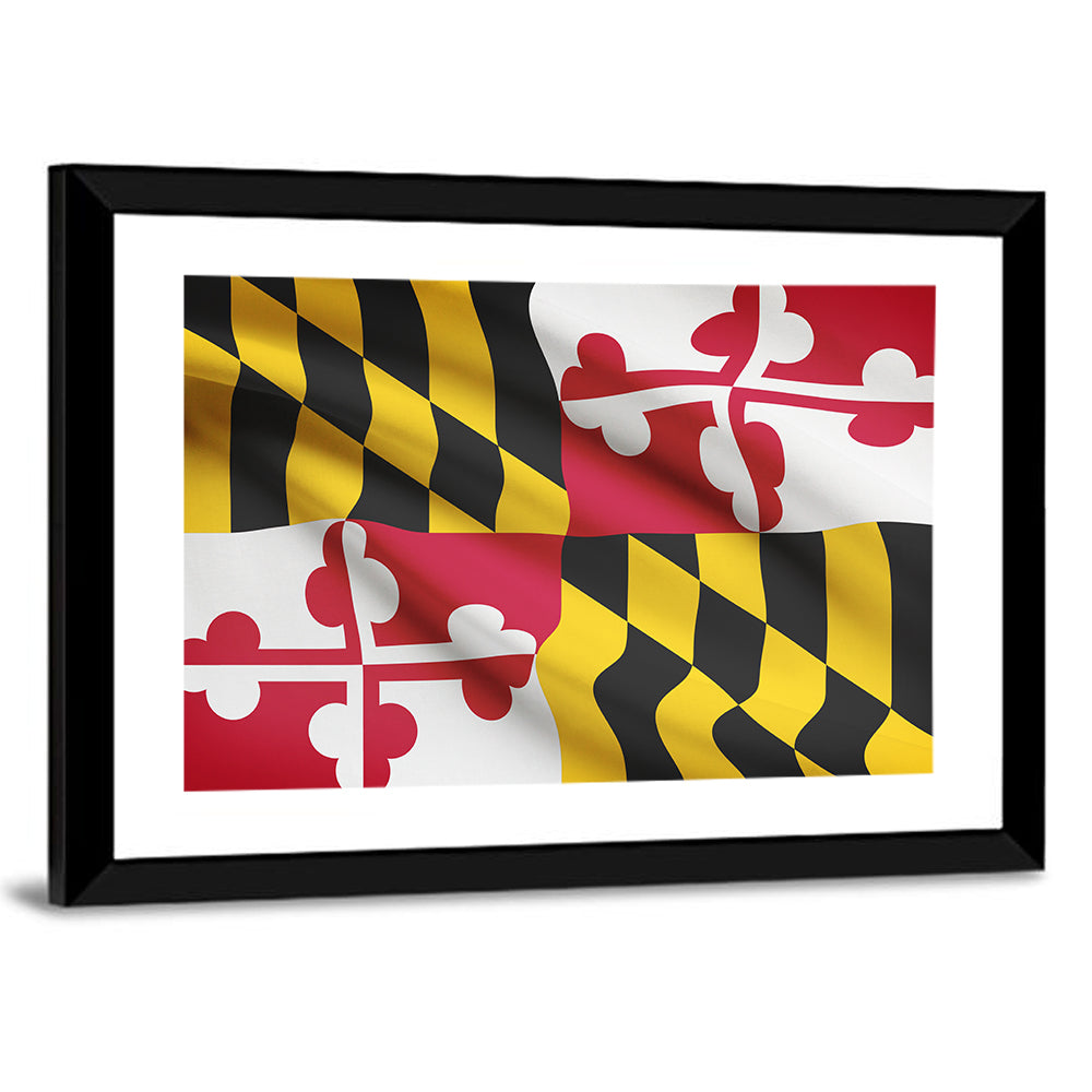 Flag Of Maryland State Wall Art