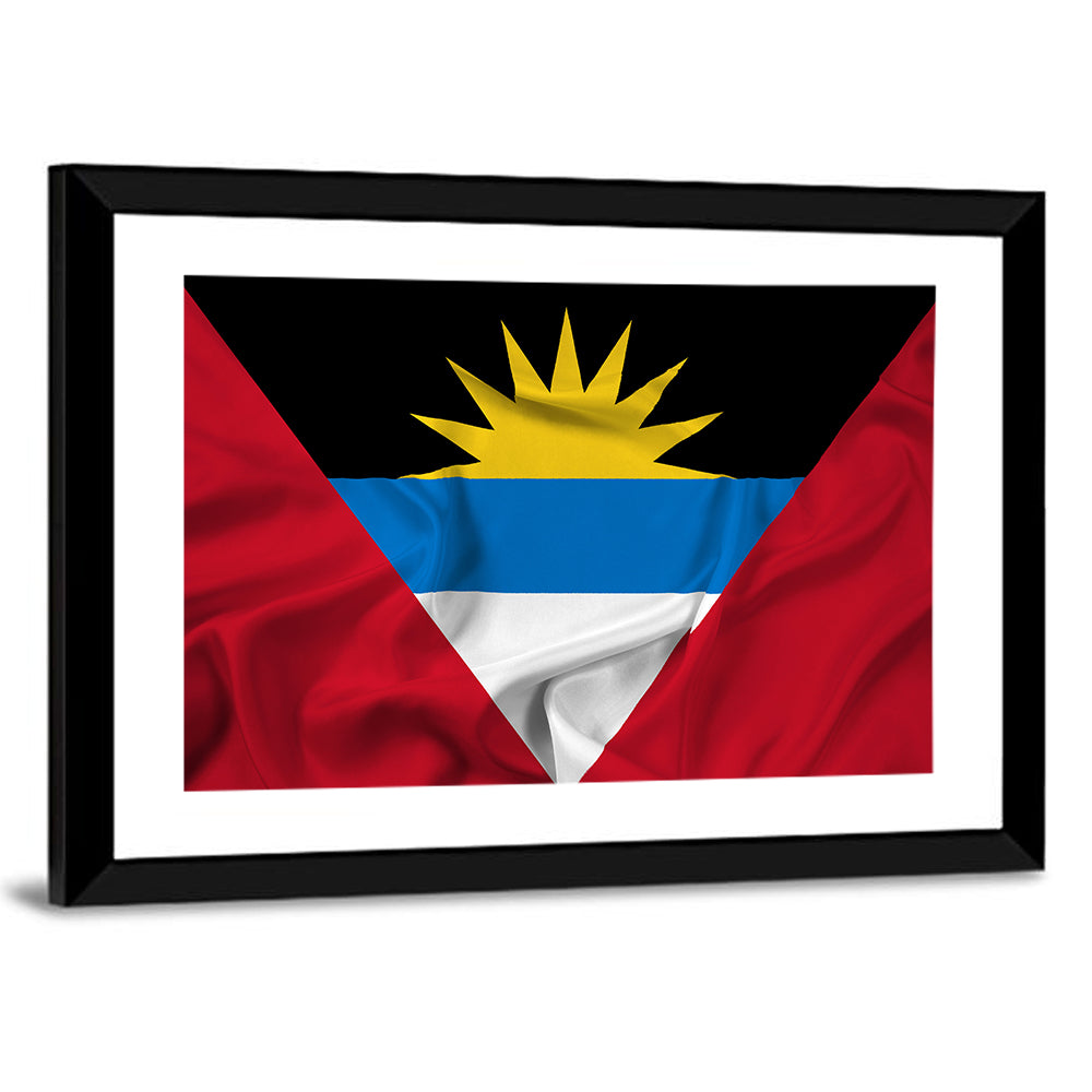 Waving Antigua & Barbuda Flag Wall Art