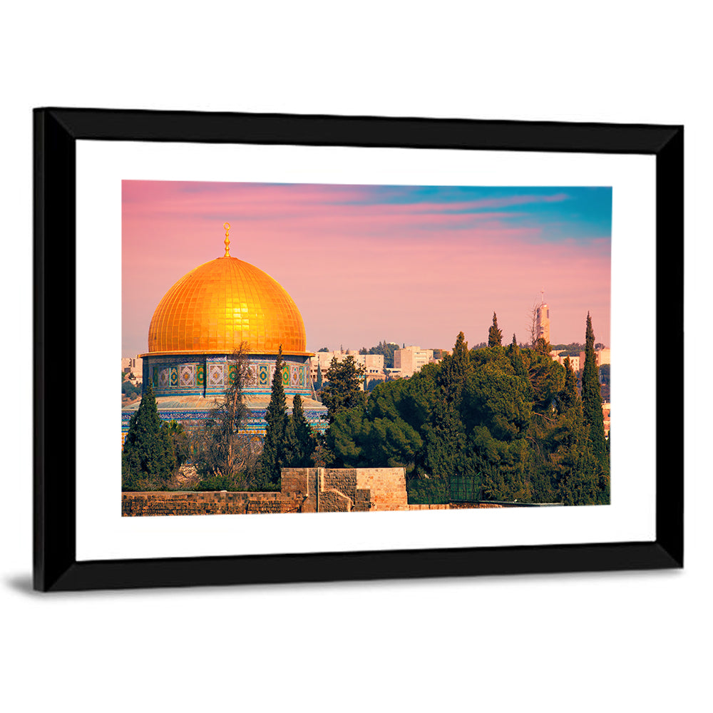 Dome of the Rock at Golden Hour Wall Art