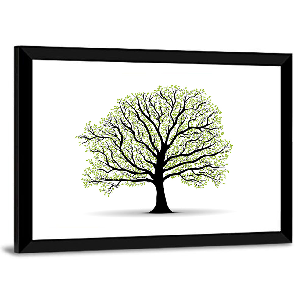 Deciduous Tree Silhouette Wall Art