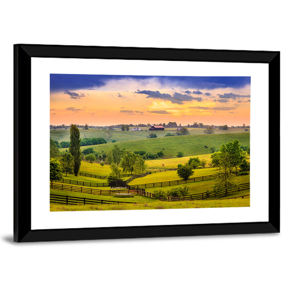 Kentucky Farm at Dusk Wall Art