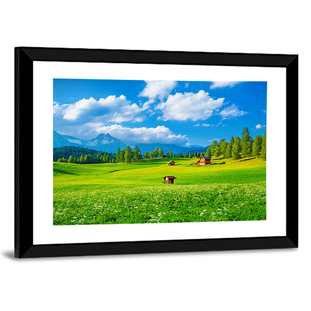 Alpine Valley Meadow, Austria Wall Art