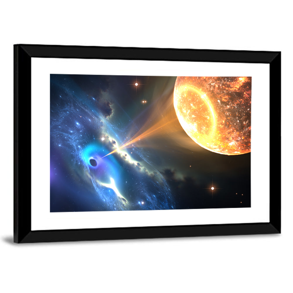 Black Hole and Companion Star Wall Art