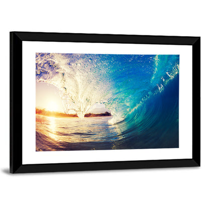 Barrel Wave at Sunrise Wall Art