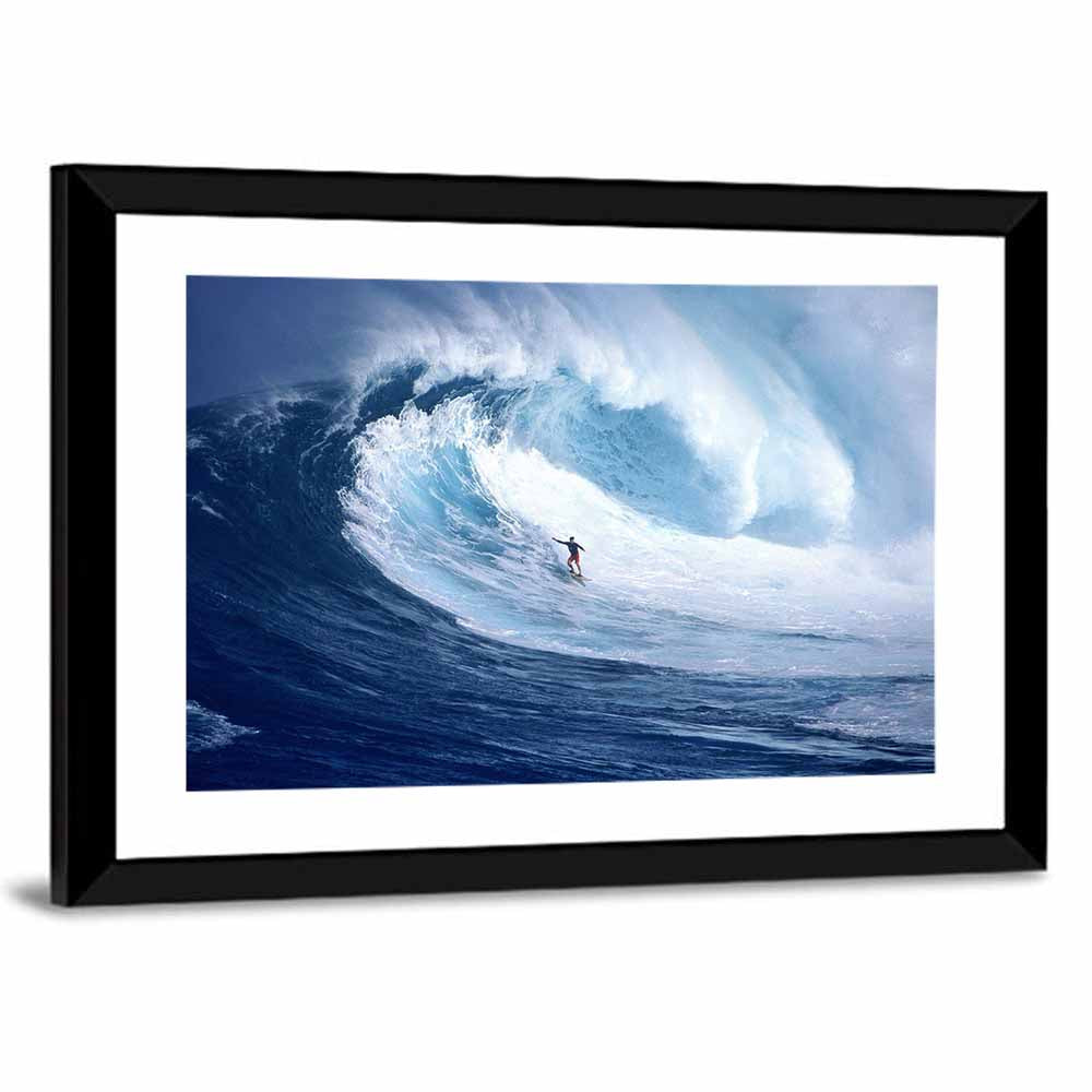 Surfer in Barrel Wave Wall Art
